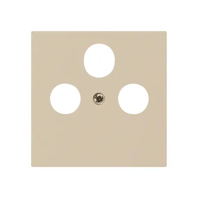 Placca frontale kallysto beige per R/TV/SAT 60×60mm 