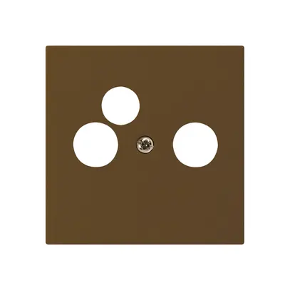 Plaque frontale kallysto brun pour R/TV-NET 60×60mm 