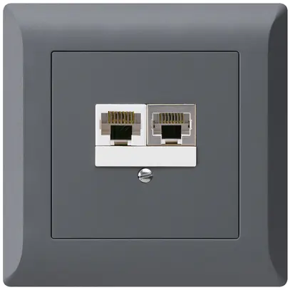 Scatola INC kallysto.line 2×RJ45s+u separato antracite 