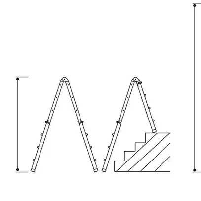 Teleskopleiter Plica Clik Clak, 4×6 Stufen, Aluminium 