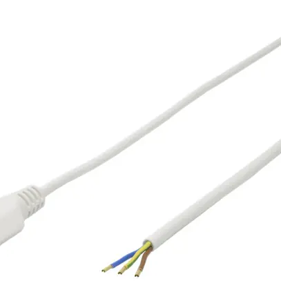 Câble d'appareil Td 3×1mm² 2m blanc fiche T12 