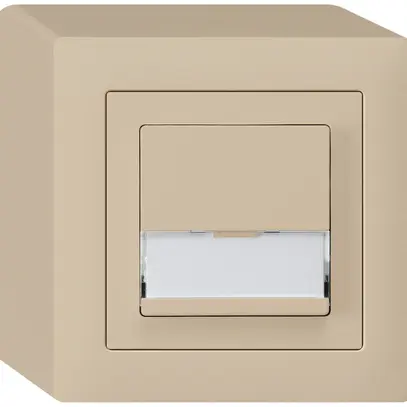 Tasto di suoneria AP A/1L kallysto beige con porta-etichetta 37×15mm 