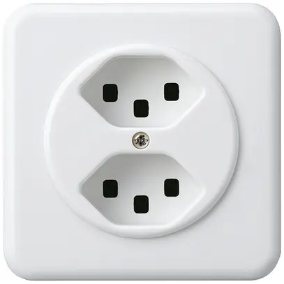 Presa INC basico 2×tipo 23 bianco con morsetti innest. 