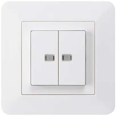 UP-Leuchttaster kallysto.trend 2×A-R/1P mit 2 Linsen weiss 