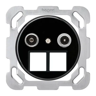 Prise multimédia ENC basico TV-R montage B 11dB 2GHz noir 