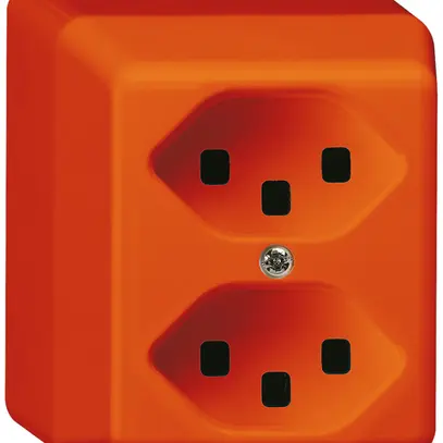 Presa AP basico 2×tipo 23 arancione 