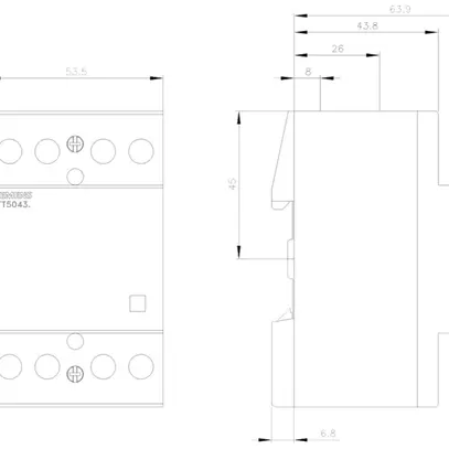 Contacteur AMD Siemens SENTRON INSTA 5TT5 230V AC/DC 4NC 40A 400V 3UM 