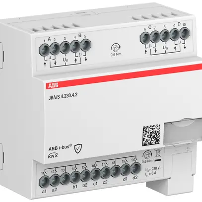 Attuatore per persiana AMD ABB JRA/S4.230.4.2 4-volte 6A/230VAC misura.tde ingr. 