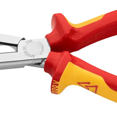 Pince pour téléphone KNIPEX avec dispositif de coupe VDE droit 200mm 