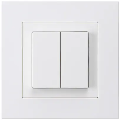 Pulsante INC kallysto.pro 2×A-R/1P bianco 