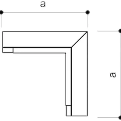 Angolo interno Bettermann LKM 40×60mm zincato 