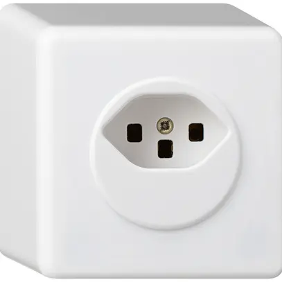 Prise AP basico type 23 blanc bornes à vis 