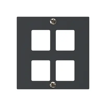 Plaque frontale HMS kallysto pour 4 modules noir 