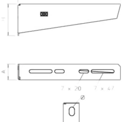Console pour mur/poteau Bettermann MWA 12 41S FS 410mm 