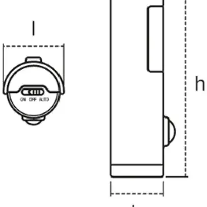 Luce notturna LDV NIGHTLUX Torch, PIR argento 