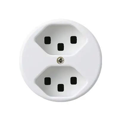 Insert pour prise basico 2×type 23 blanc avec bornes enfichables 