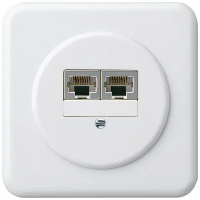 Scatola di raccordo INC basico 2×RJ45s separato CUC bianco 