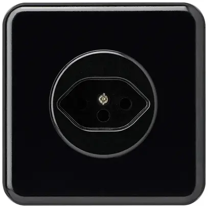 Prise ENC basico type 13 noir avec sécurité enfants 