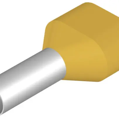 Embout de câble jumelé Weidmüller H isolé 2×6mm² 12mm jaune DIN sac multiple 