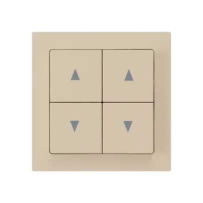 Kit frontale kallysto 60×60 mm beige p.interruttore/pulsante tapparelle 4 tasti 