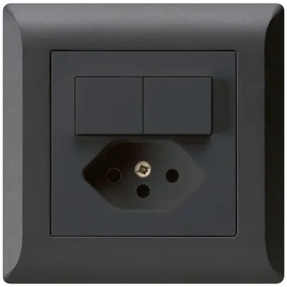 Combinazione INC 2×A-R/1P+T13 nero kallysto.line 