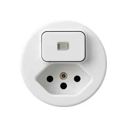 Inserto per combinazione lum.INC basico 3/1L +T13 bianco con protezione bambini 