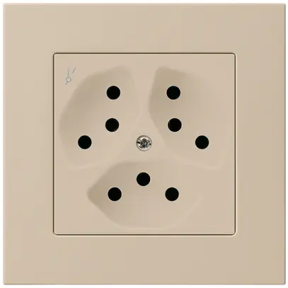 Prise ENC kallysto.pro 3×T13/1 beige avec sécurité enfants 