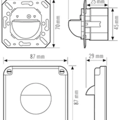 Détecteur de mouvement ENC ESYLUX MD 180i/16 BASIC FEL NUP NAP NCO IP55 blanc 