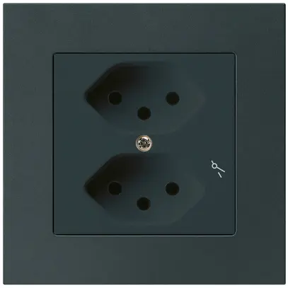 Prise ENC kallysto.pro 2×T13/1 noir avec sécurité enfants 