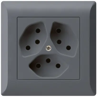 Prise ENC kallysto.line 3×T13 anthracite 