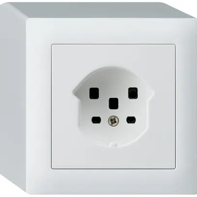 Prise AP kallysto T25 blanc bornes à vis 