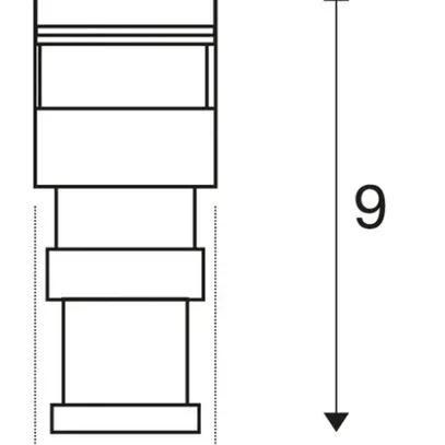 Lampada di terreno LED INS POWER TRAIL-LITE 350mA 1W 3000K quadrato IP67 ac-pr 