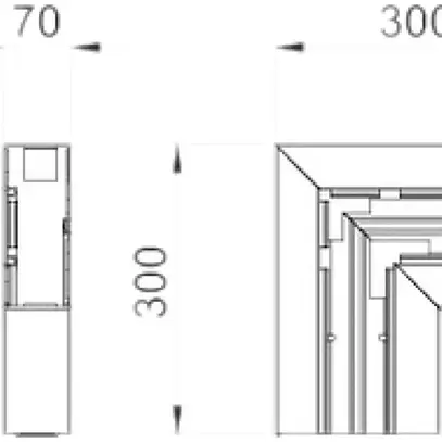 Angolo piatto Bettermann GEK-K 70×170mm bianco puro 