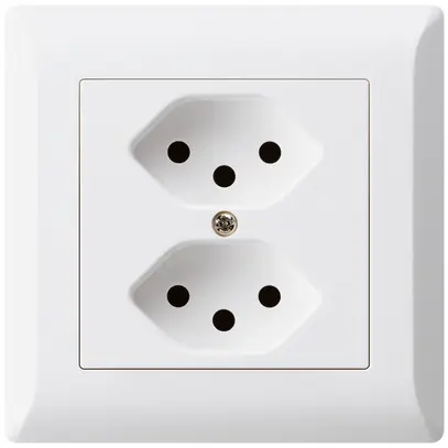 Presa 2×tipo 13 INC bianco 