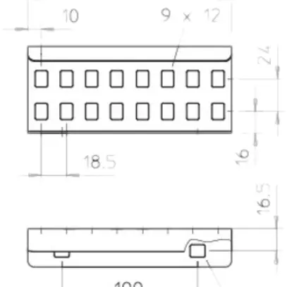 Raccordo Bettermann h=60mm per canale portacavi zincato 