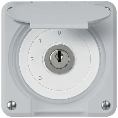 Interruttore a chiave INC robusto IP55 con copertura S5/1P grigio 