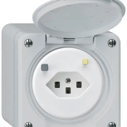 Presa FI AP robusto T23 30mA grigio chiaro 