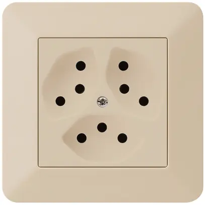 Presa INC kallysto.trend 3×T13 beige con protezione bambini 
