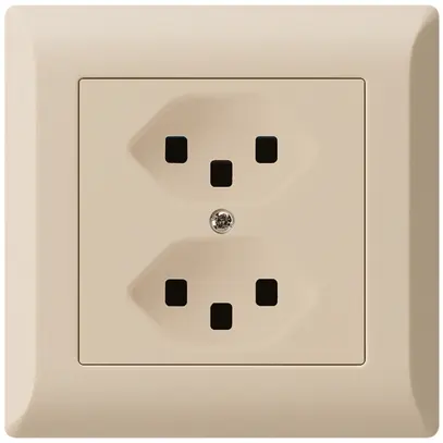 Prise ENC kallysto.line 2×T23 beige avec bornes enfichables 