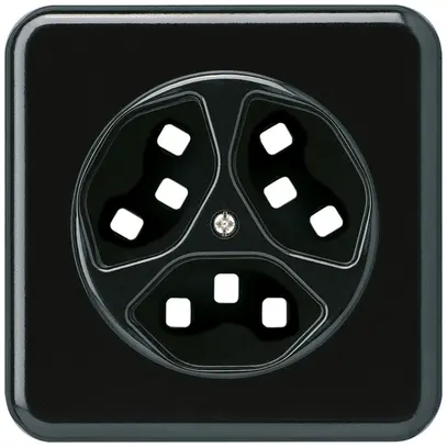 Kit frontale INC per presa Hager basico 3×tipo 23 G nero 