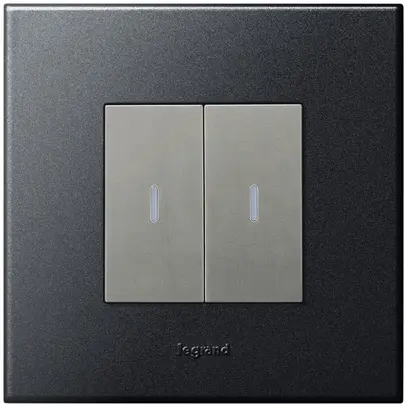 Contact à poussoir double ENC ARTEOR, magnésium 