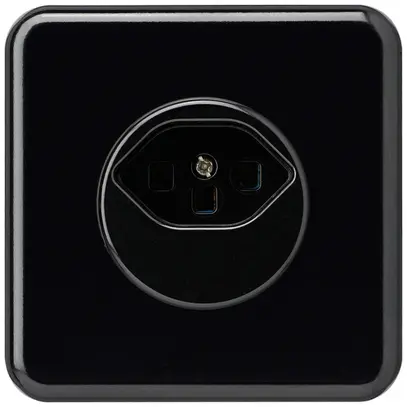 Prise ENC basico type 23 BMI noir avec bornes à vis 