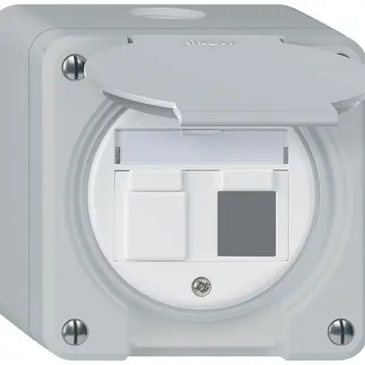 Kit de montage AP robusto IP55 plat gris pour 2×Keystone 