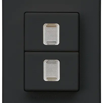 Interrupteur à poussoir double INC Hager FLF 10A/250V 1/1L illuminé noir 