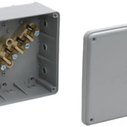Boîte de dérivation 142×142×71mm, pour entrées de câble, a.bornier 5×6mm², IP54 