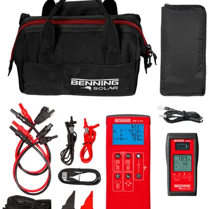 Tester d'installazione Benning PV 1-1+ fotovoltaica 1000VDC 0.2…40A 0.05…199MΩ 