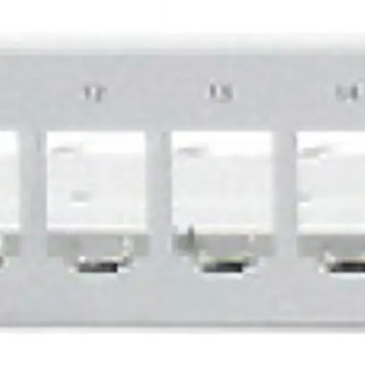 Panneau patch 19" 1UH pour 24×MPS vide gris clair RAL7035 