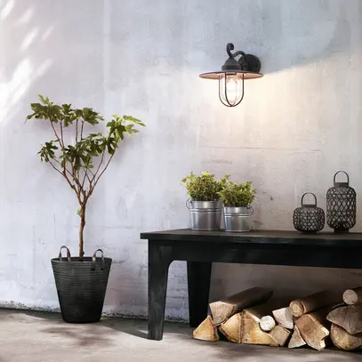 Applique myGarden Pasture, E27 355×303×300mm IP44 noir 