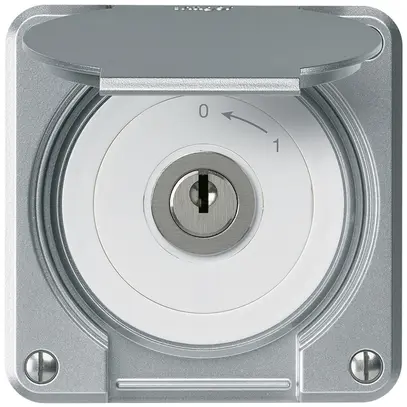 Contatto rotativo a chiave INC robusto IP55 alluminio con coperchio 1P 