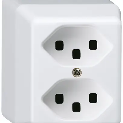 Presa AP basico 2×tipo 23 bianco per BOMI 